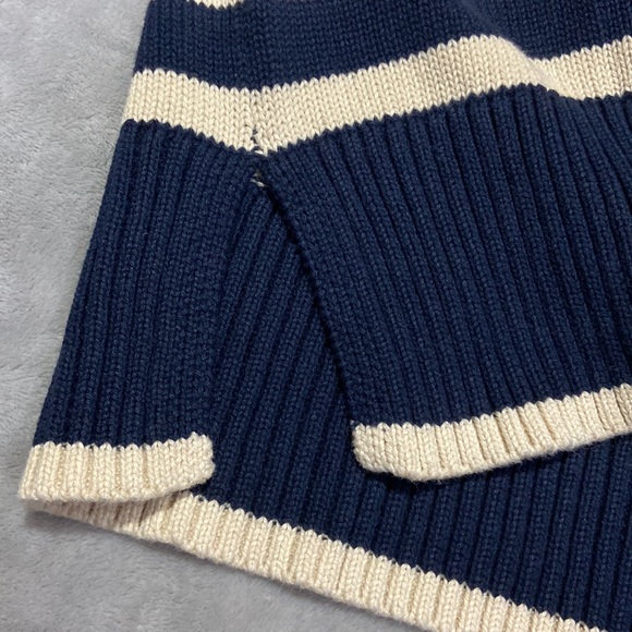 Gap NWT kids size small ribbed sweater striped navy and cream - Picture 6 of 6